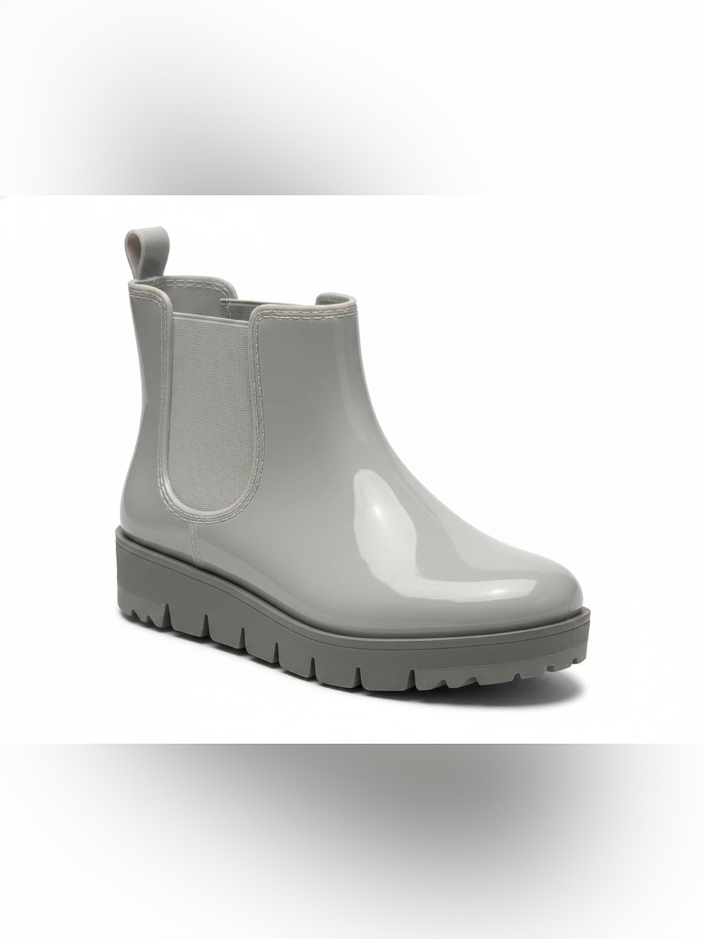 Cougar Women's Firenze Grey Glossy Chelsea Rain Boots, Size 10